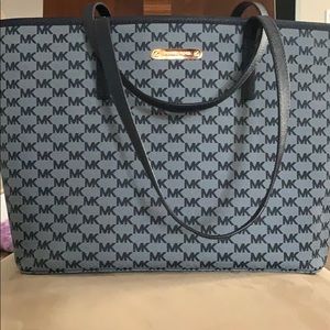 Authentic Navy/light blue MK bag